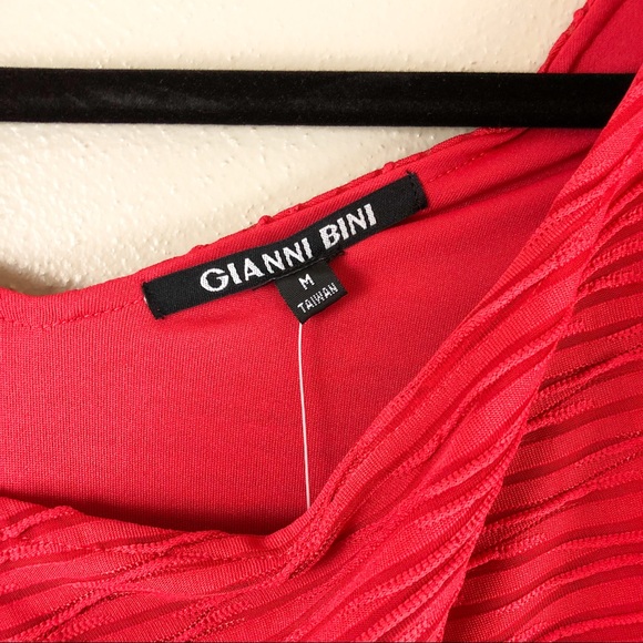 Closet closing, make offer! Gianni Bini Red Elbow Sleeve Dress NWT - Picture 7 of 8